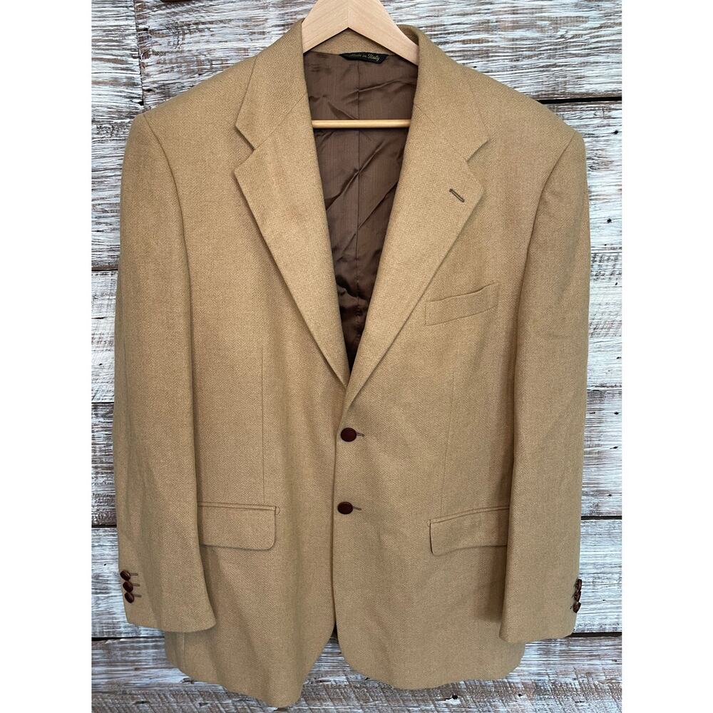 VTG Louis Dell’Olio 100% Camel Hair Blazer 44R NWT Made in Italy Quiet Luxury